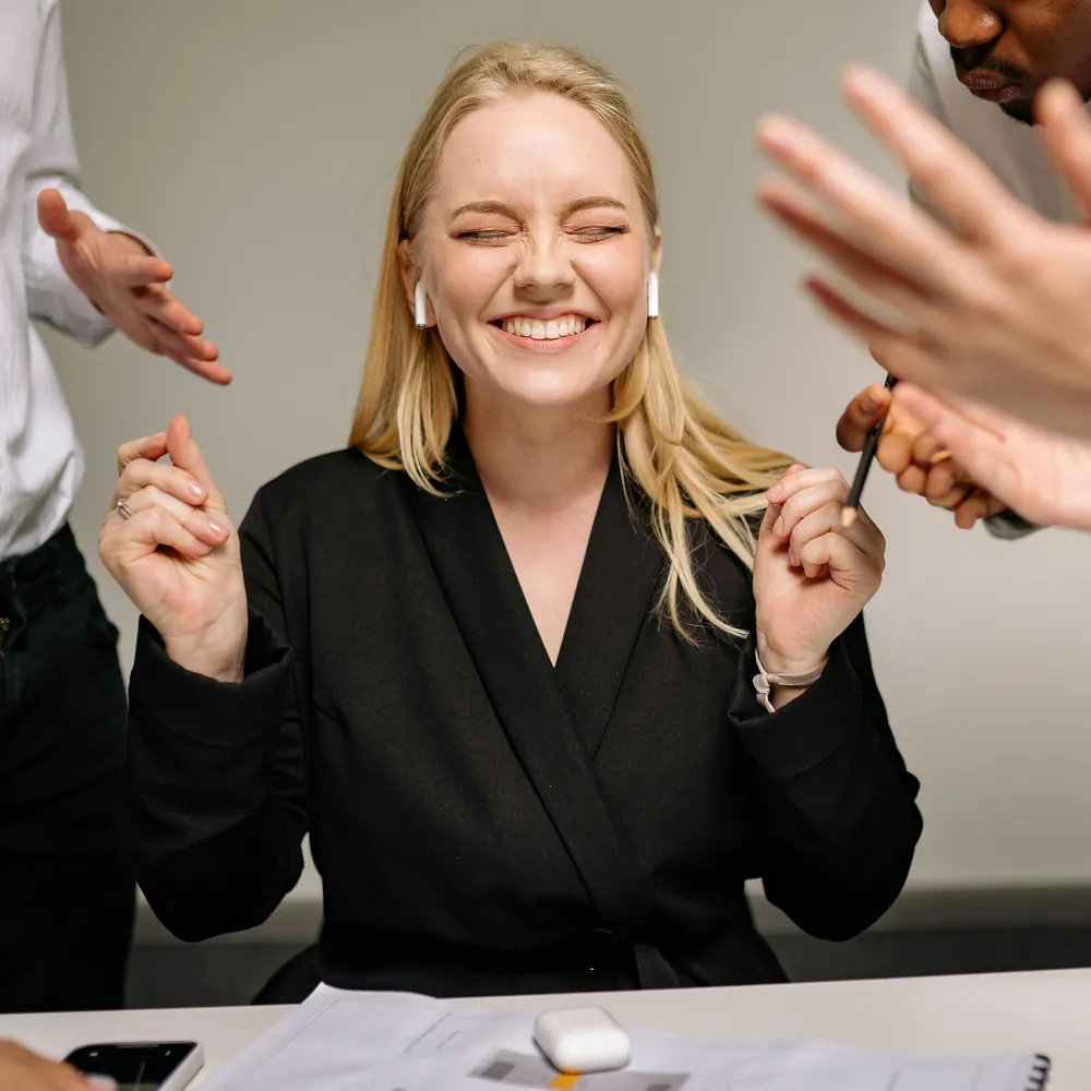 About 2 woman happily working